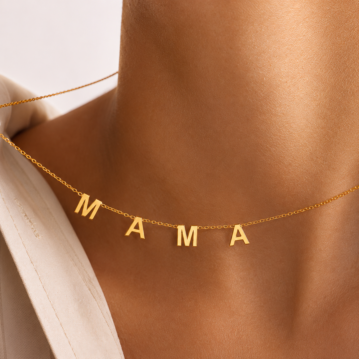 Mamá - Collar MAMA de acero inoxidable 304