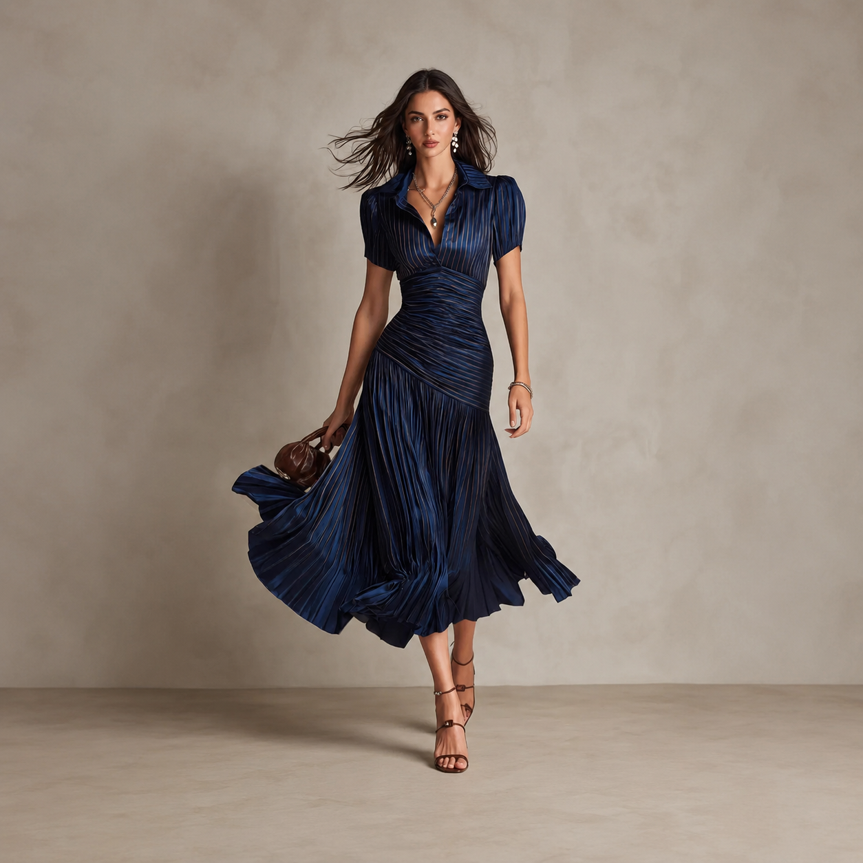 Dariana – Vestido Largo Elegante de Verano con Escote en V