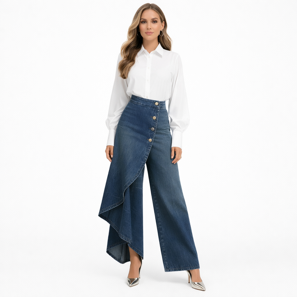 Celestine - Pantalón Wide Leg de Tiro Alto