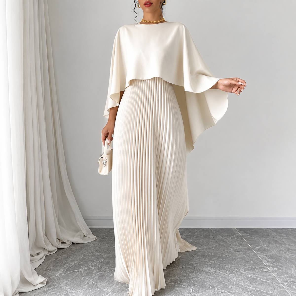 Ursula - Vestido elegante de poliéster elástico