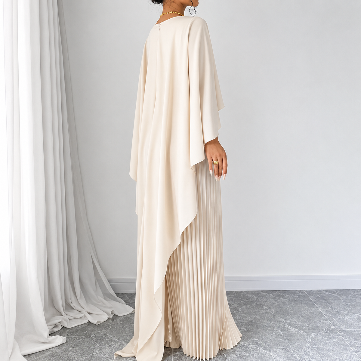 Ursula - Vestido elegante de poliéster elástico