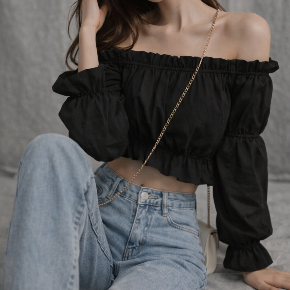 Lisa – Blusa Off Shoulder con Volantes