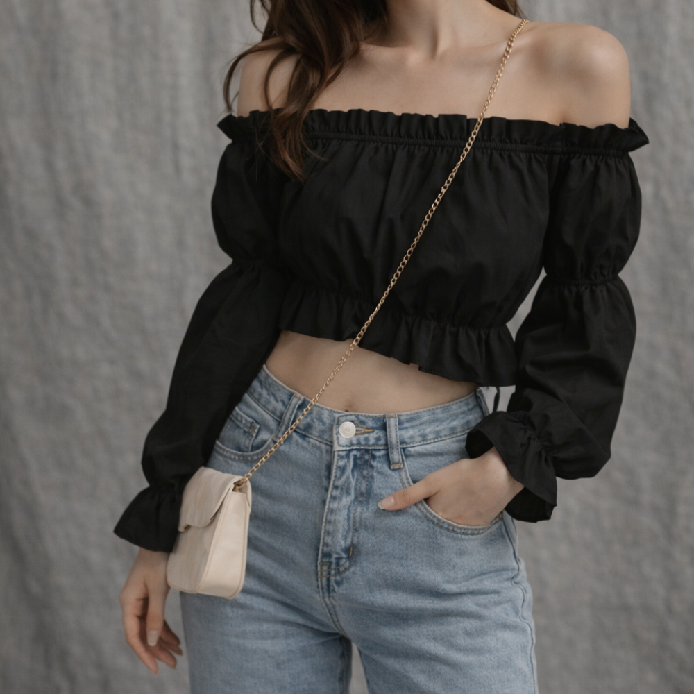 Lisa – Blusa Off Shoulder con Volantes