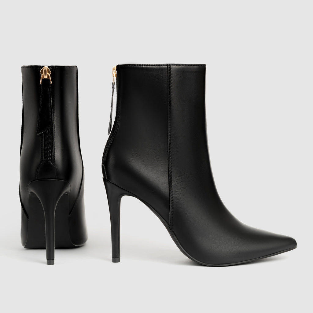 Briana – Botines de polipiel con tacón de aguja