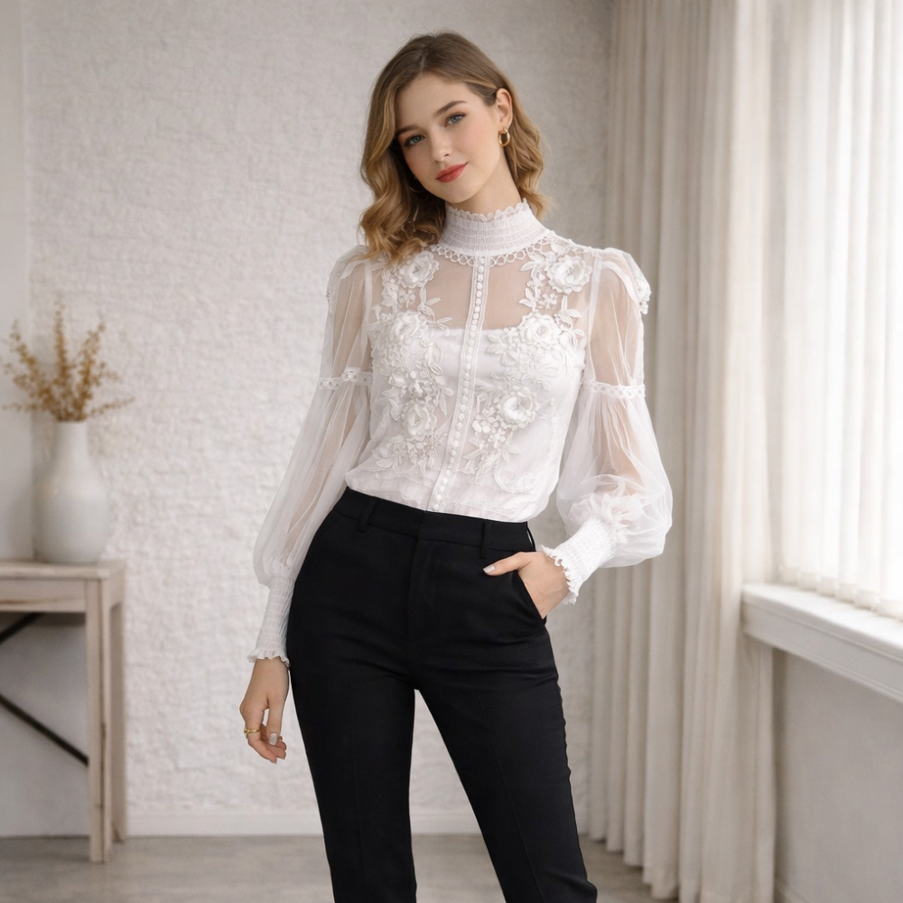 Julia – Blusa elegante con acabado sofisticado