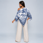 Martina - Blusa de hombros descubiertos con estampado animal