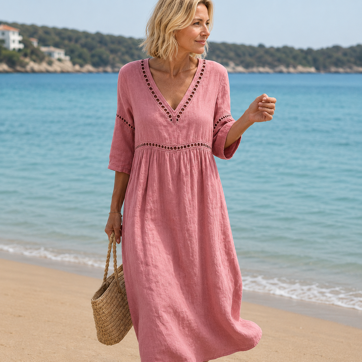 Elena - Vestido Midi Elegante de Verano