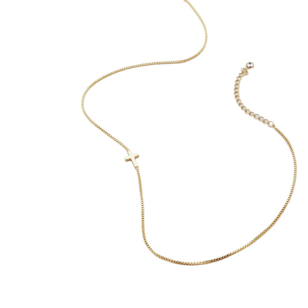 Cruz - Collar de acero inoxidable