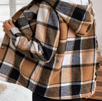 Bruna - Chaqueta de cuadros polar de poliéster