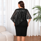 Olia - Vestido midi de lentejuelas en tejido milk silk