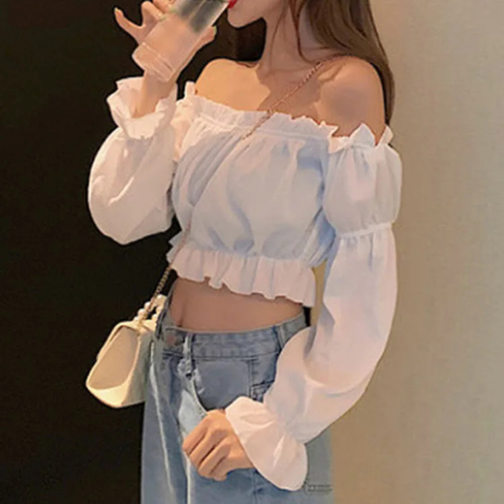 Lisa – Blusa Off Shoulder con Volantes