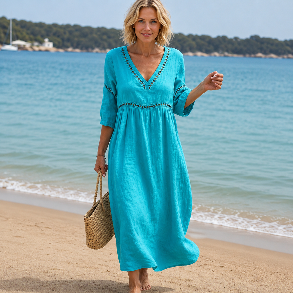 Elena - Vestido Midi Elegante de Verano