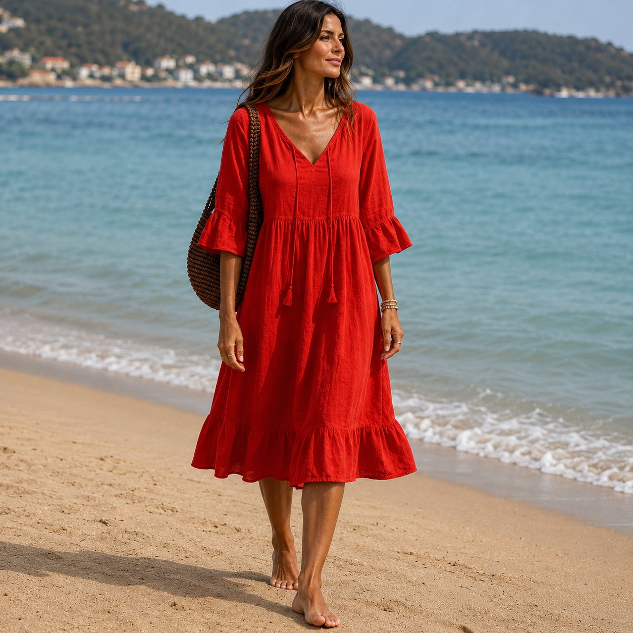 Nerea - Vestido boho con volantes