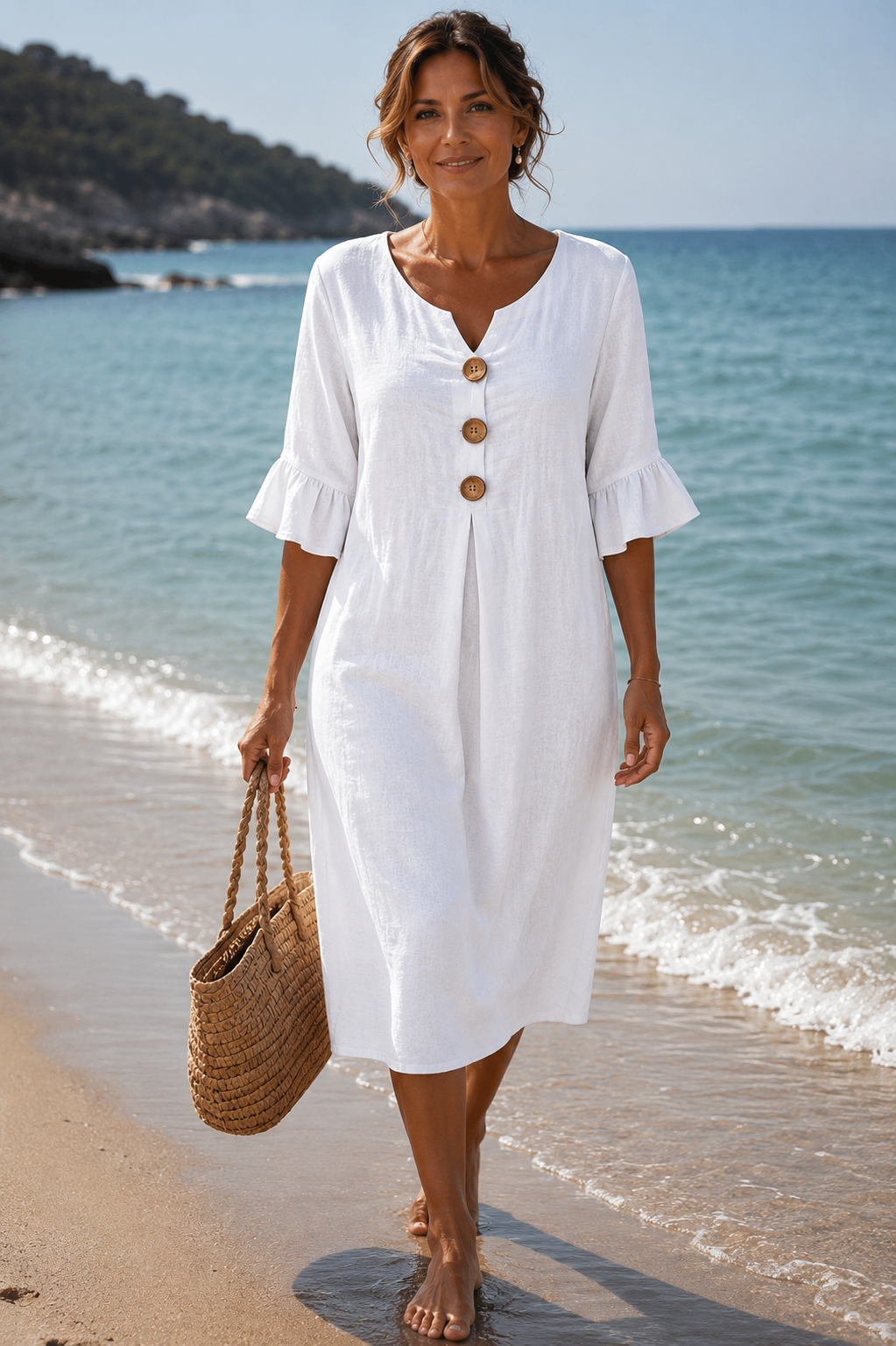 Carla  – Vestido Elegancia Natural Algodón