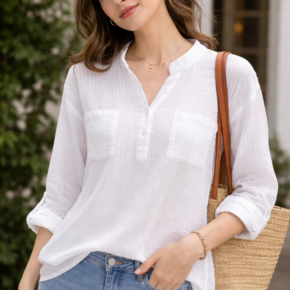 Terese – Blusa clásica de estilo elegante y natural