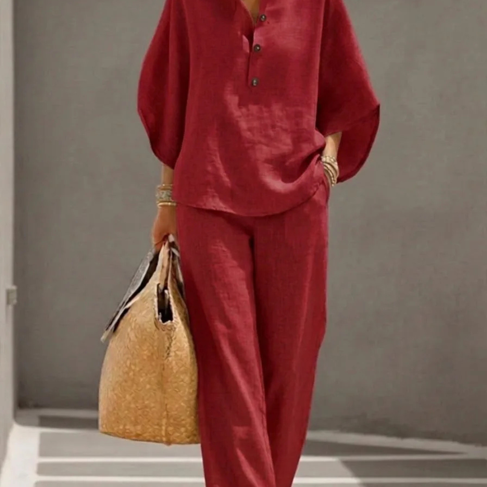 Justa - Conjunto Casual Elegante de 2 Piezas