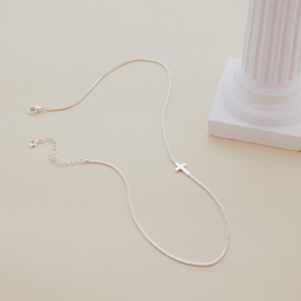 Cruz - Collar de acero inoxidable
