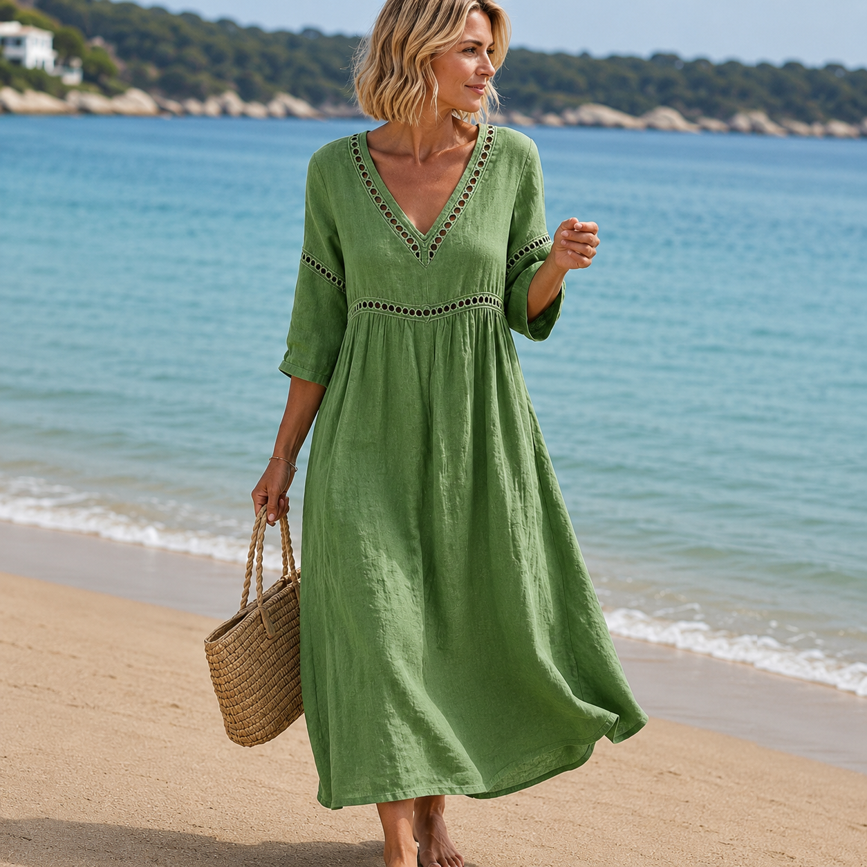 Elena - Vestido Midi Elegante de Verano
