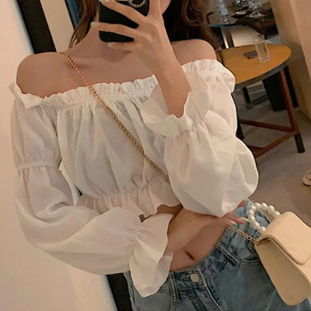 Lisa – Blusa Off Shoulder con Volantes