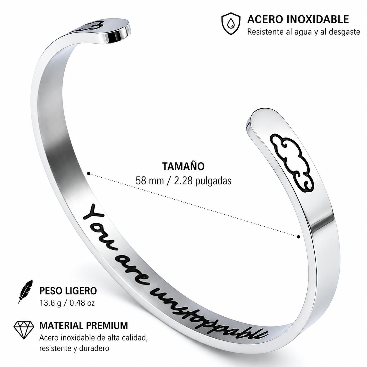 Chiara - Pulsera de acero inoxidable