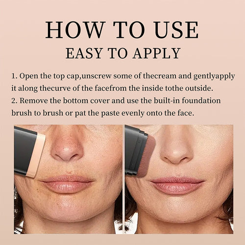 Base de Maquillaje en Crema 2 en 1 con Corrector  Cobertura Modulable y Larga Duración 15 g