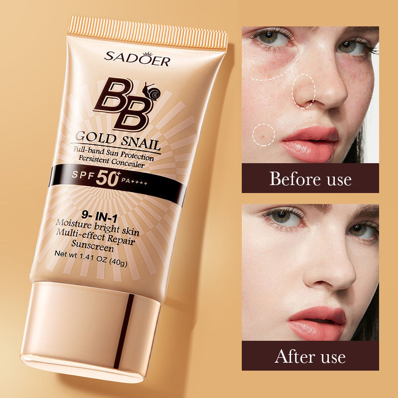 Cobertura Natural e Hidratación - BB Cream SPF50+ con Extracto de Caracol 40 g