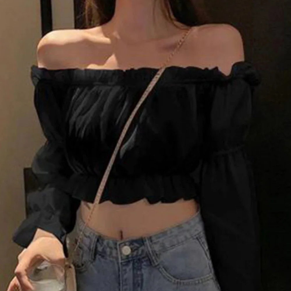 Lisa – Blusa Off Shoulder con Volantes