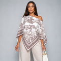 Martina - Blusa de hombros descubiertos con estampado animal