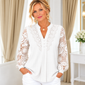 Carol - Blusa con encaje y cuello V
