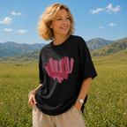 Aitana - Camiseta oversize de algodón 100% con estampado