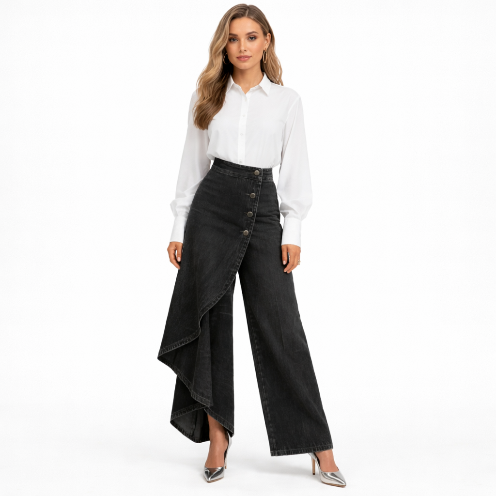Celestine - Pantalón Wide Leg de Tiro Alto