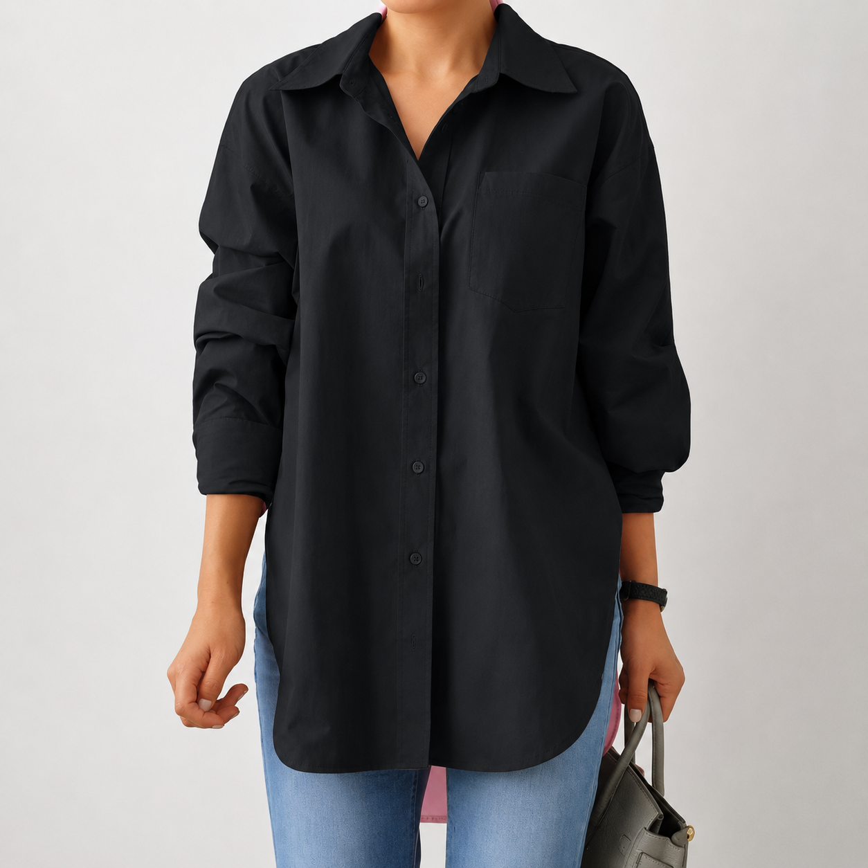 Susi - Camisa de manga larga con solapa