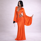 Vega – Conjunto Largo Ajustado Sexy con Escote en V