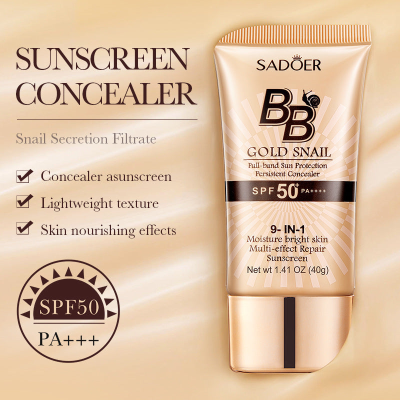 Cobertura Natural e Hidratación - BB Cream SPF50+ con Extracto de Caracol 40 g
