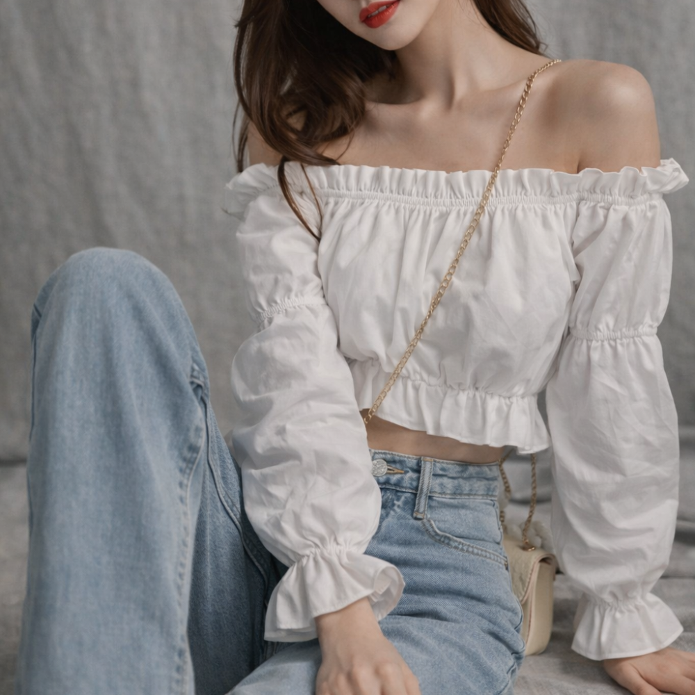 Lisa – Blusa Off Shoulder con Volantes