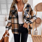 Bruna - Chaqueta de cuadros polar de poliéster