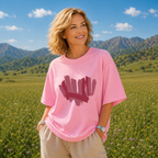 Aitana - Camiseta oversize de algodón 100% con estampado