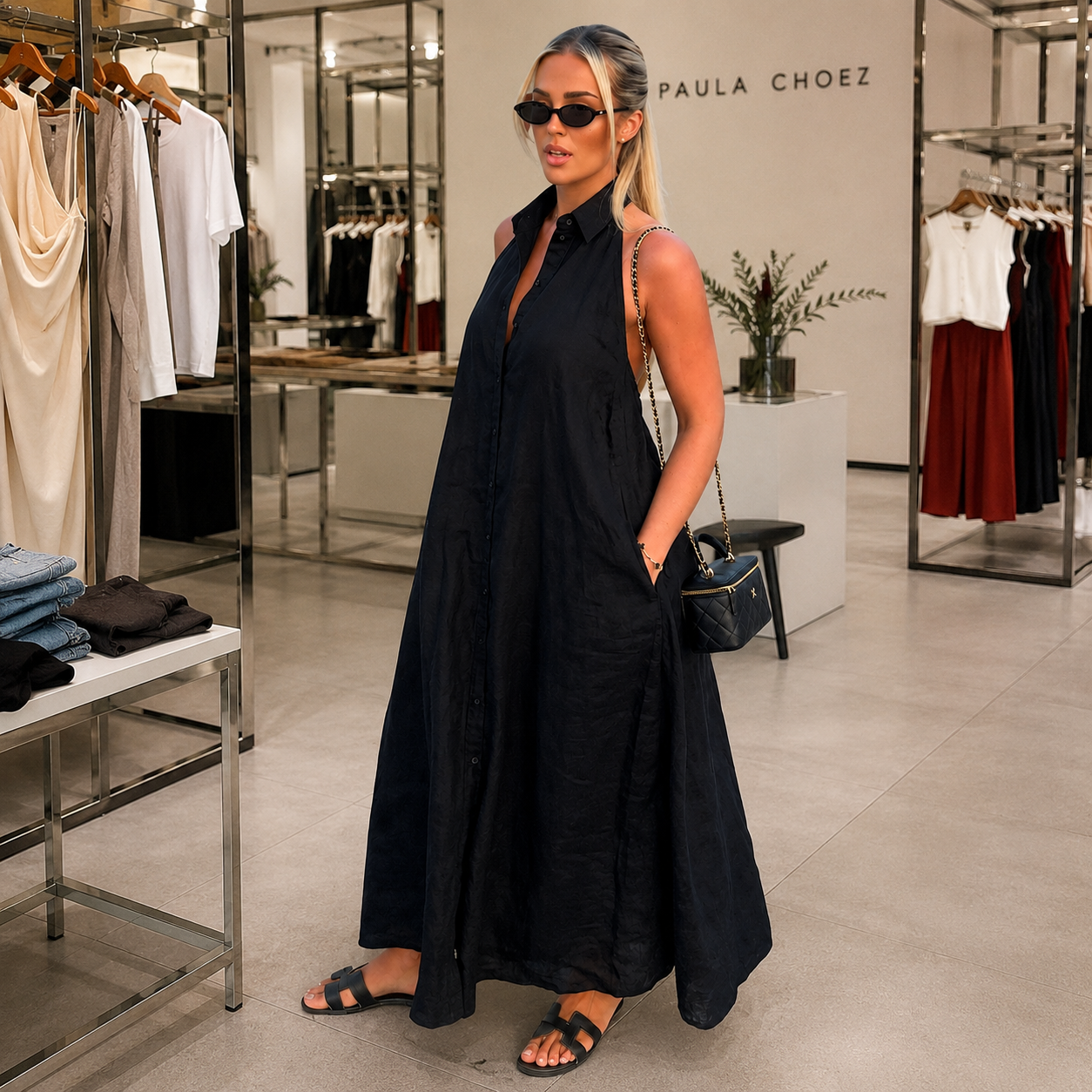 Sarah - Vestido Midi Elegante con Escote en V