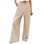 Derika - Jeans Wide Leg de Tiro Alto con Rayas