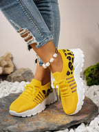 Leona - Zapatillas Canvas Leopardo Slip-On