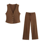 Leonor - Conjunto Elegante con Pantalón Palazzo