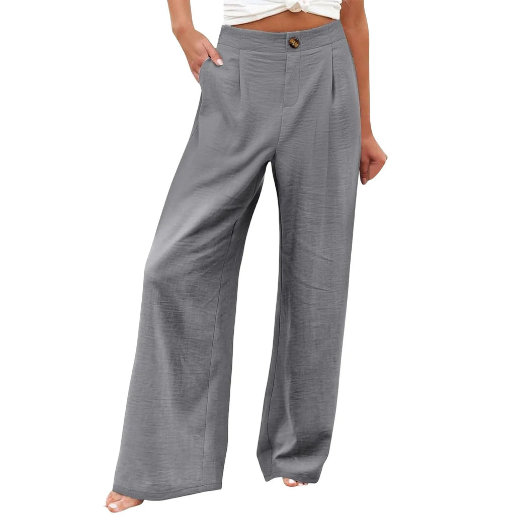 Derika - Jeans Wide Leg de Tiro Alto con Rayas