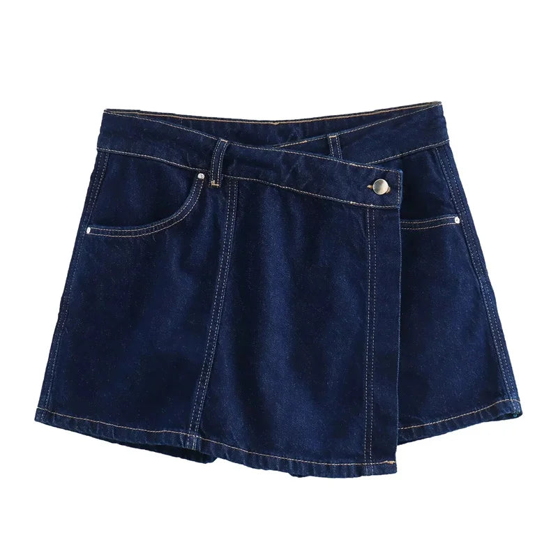 Enola – Conjunto Vaquero de Blusa y Short Denim Set