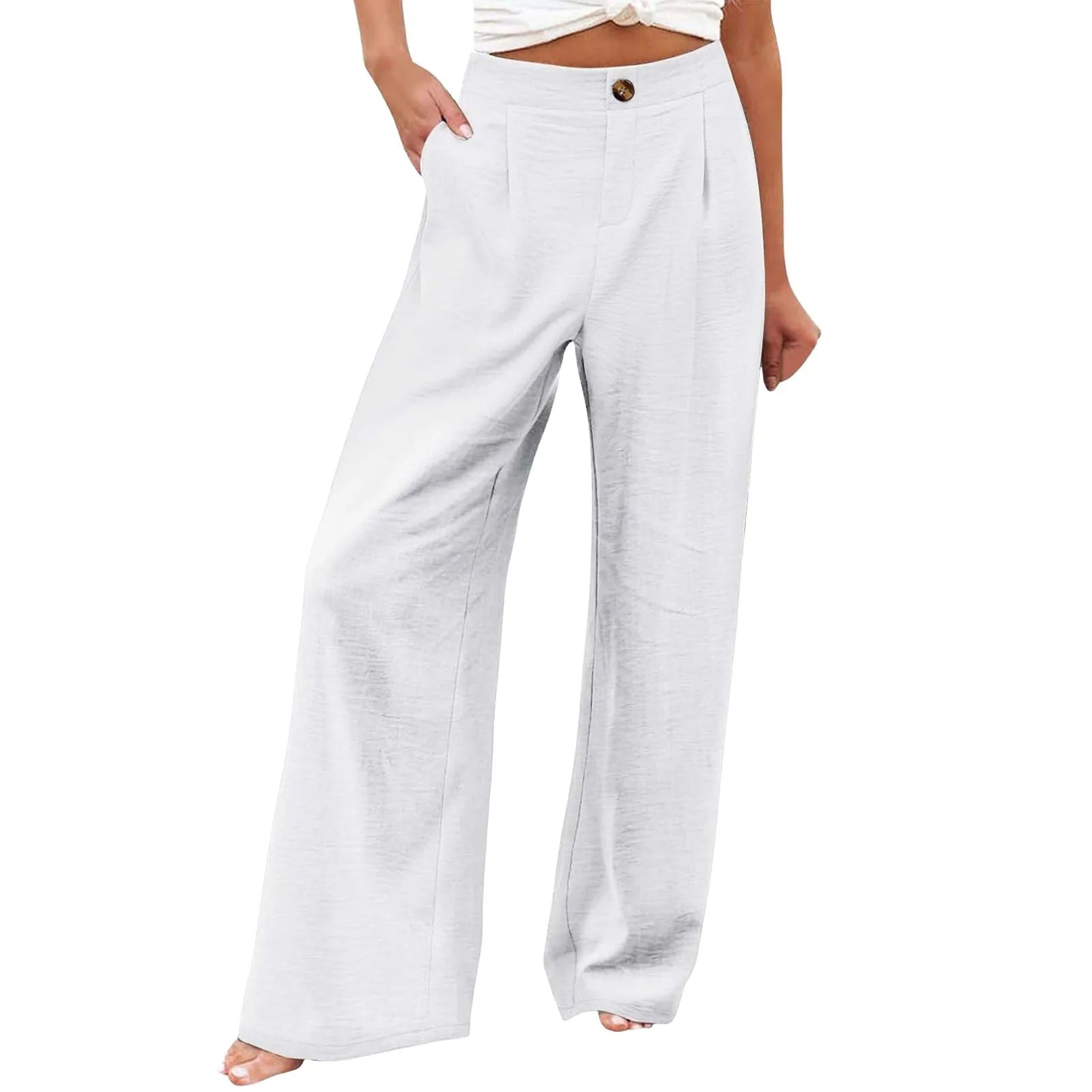 Derika - Jeans Wide Leg de Tiro Alto con Rayas