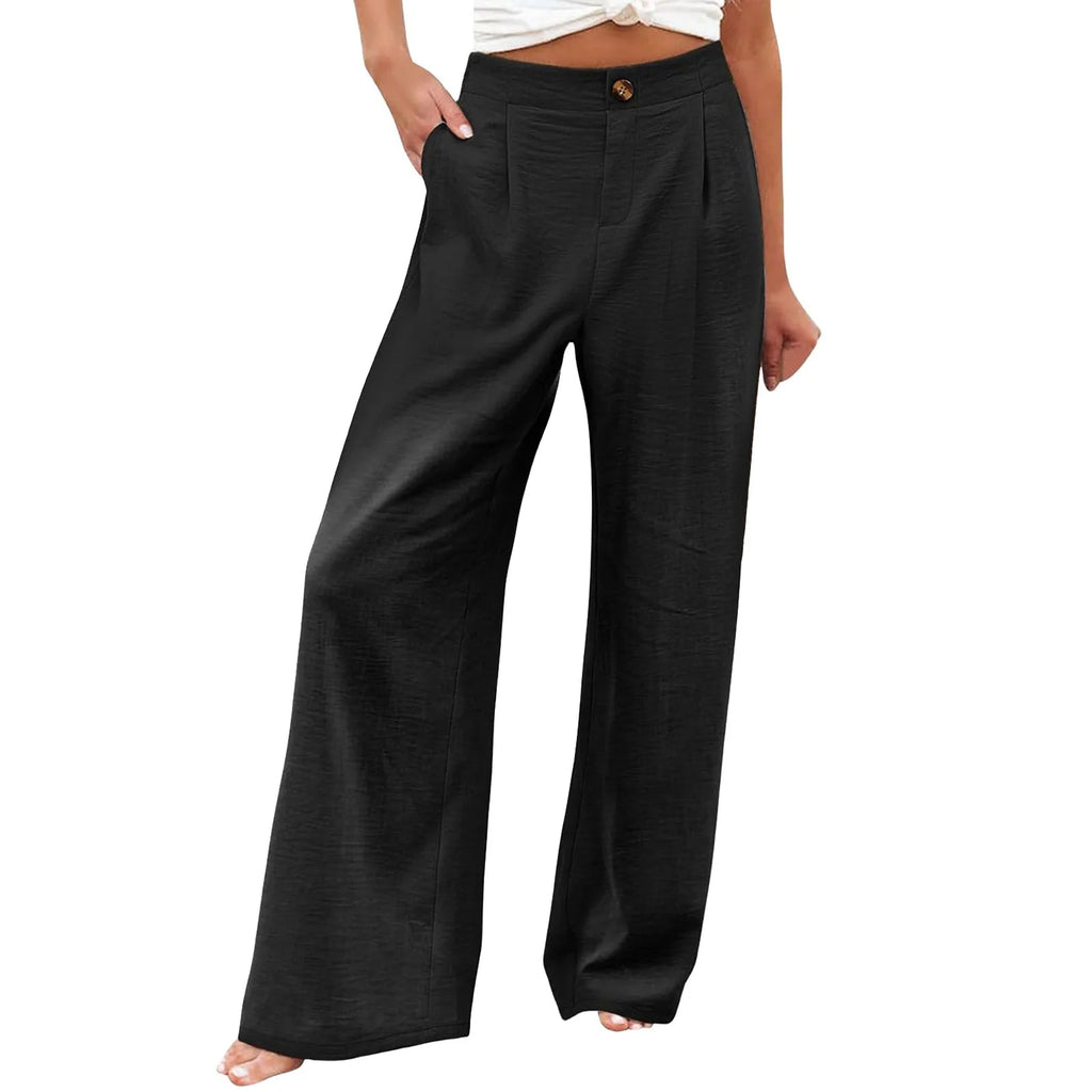 Derika - Jeans Wide Leg de Tiro Alto con Rayas