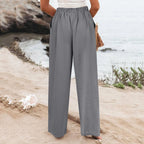 Derika - Jeans Wide Leg de Tiro Alto con Rayas