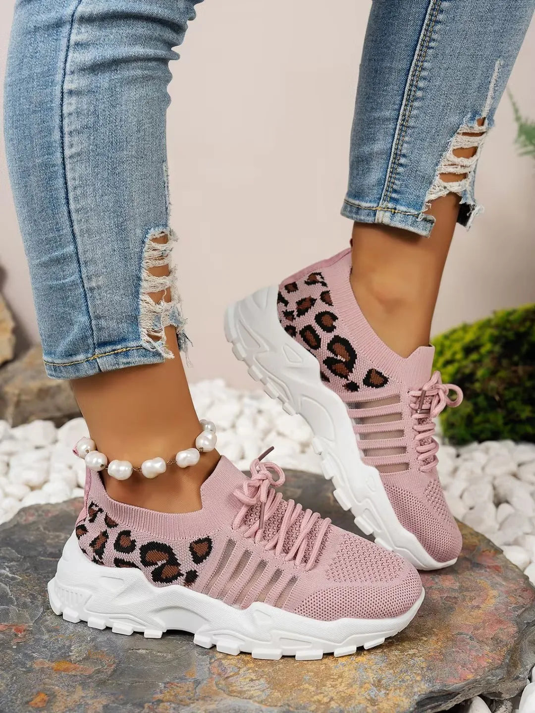 Leona - Zapatillas Canvas Leopardo Slip-On