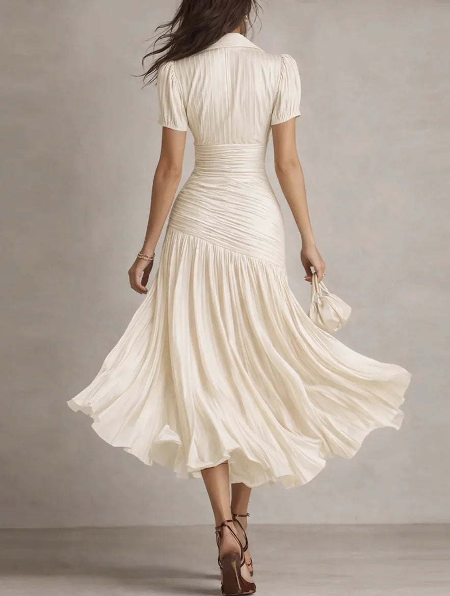 Dariana – Vestido Largo Elegante de Verano con Escote en V