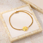 Trebol- Pulsera Elegante de Acero Inoxidable