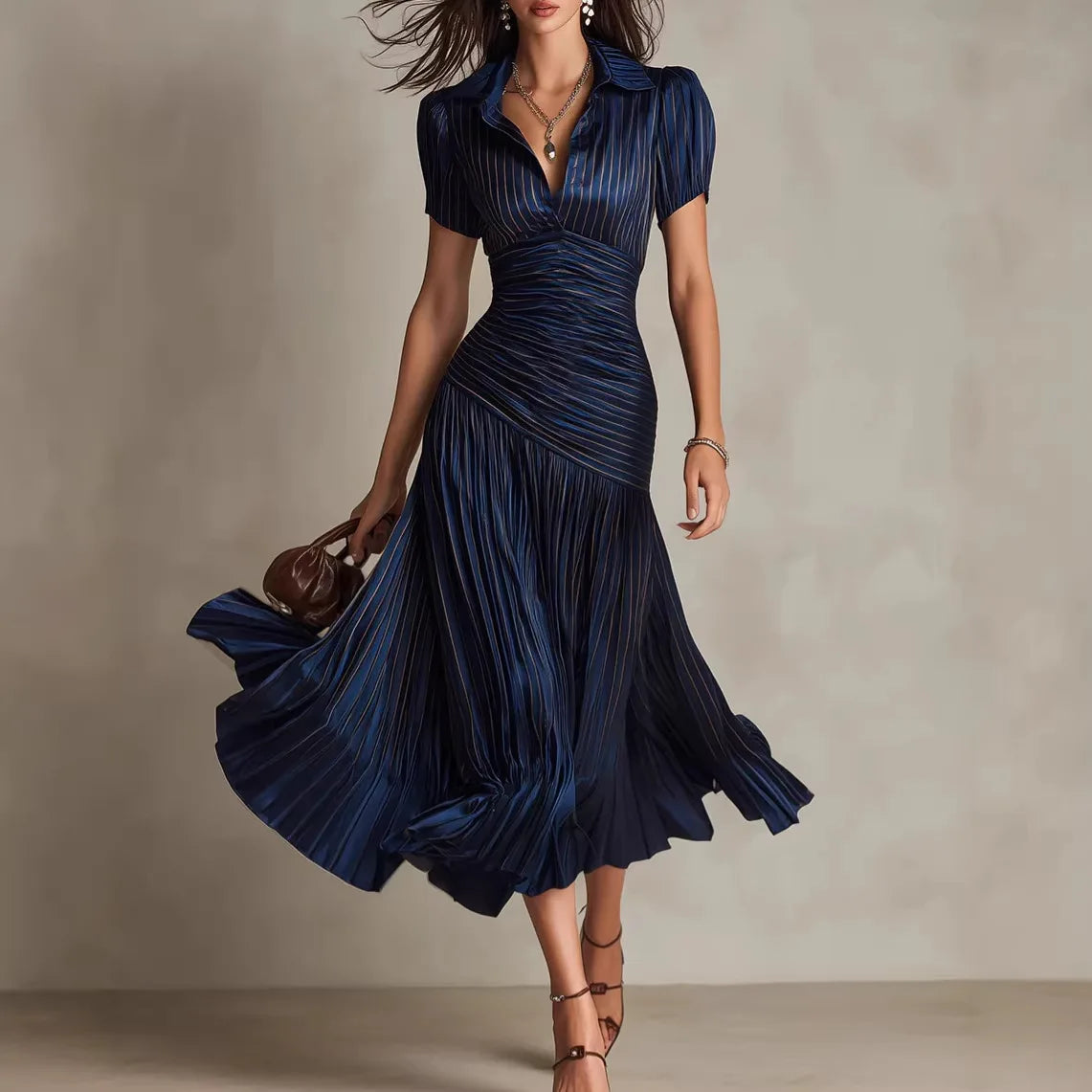 Dariana – Vestido Largo Elegante de Verano con Escote en V